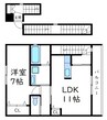 Luminous　C棟 1LDKの間取り