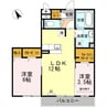 グランアーク 2LDKの間取り