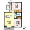 サニーコート木之庄 2LDKの間取り