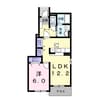 ジェルメ松永 1LDKの間取り
