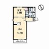 ベルソー 1LDKの間取り