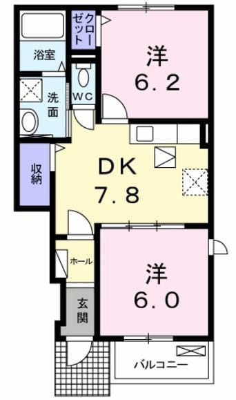 間取図 ラ・ヴィーニュ瀬戸