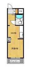 メゾン南本庄 1DKの間取り