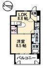フラットリア御船 1LDKの間取り