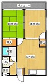 ベラカーサあつみ 2DKの間取り