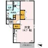 エクセル東尾道 A 1Rの間取り