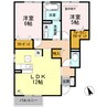 シャルムグレイスⅡB 2LDKの間取り