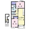 セレッソＡ 2LDKの間取り