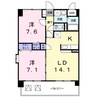ベルマーレ 2LDKの間取り