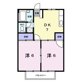 間取図 シティハイツ下河内Ｂ