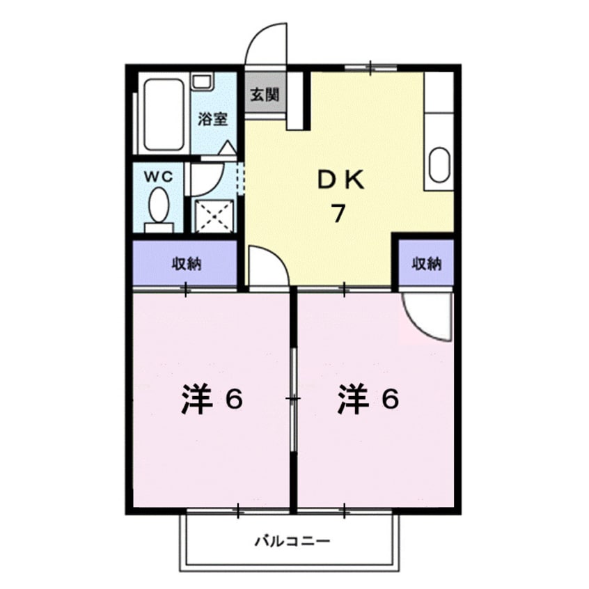 間取図 シティハイツ下河内Ｂ