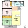 ラフィーネ A棟 3LDKの間取り