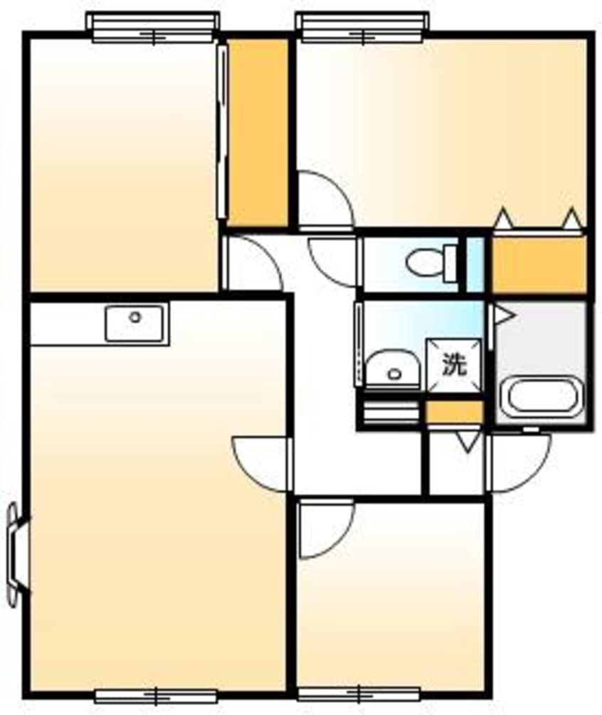間取図 サンビレッジ城西　ペット（犬）