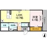 ベルフィーユⅡ 1LDKの間取り