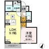 コーポ藤原Ⅵ 1LDKの間取り