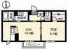 プランドール f 1LDKの間取り