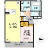 D-room明神 1LDKの間取り