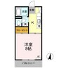 プレジール岡本　A棟 1Kの間取り