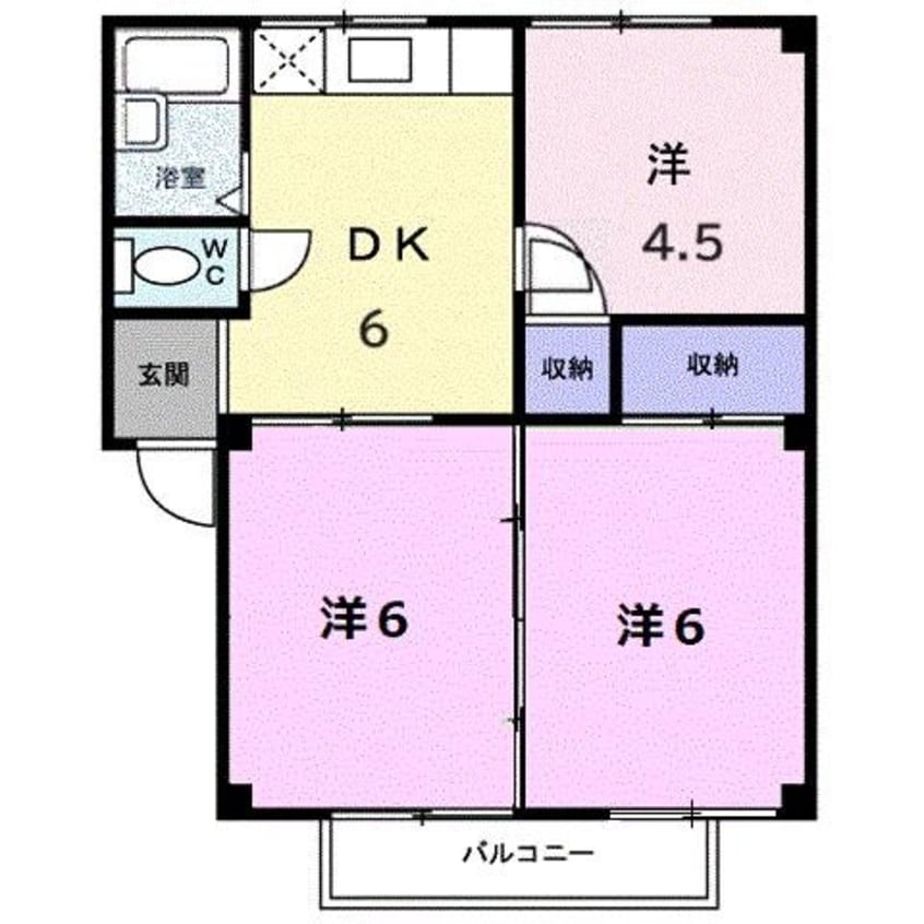 間取図 シティハイツみのかみＡ