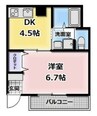 オリーブコート古野上 1DKの間取り
