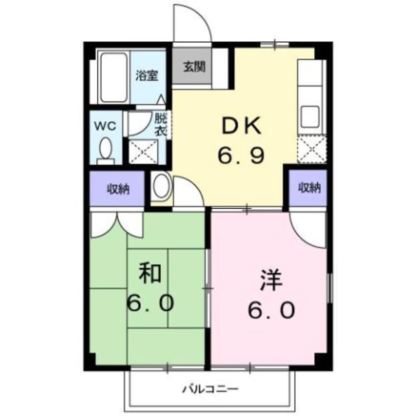 間取図 ヴィラ丸河南