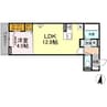 Ｄ-ｒｏｏｍＴＳＵＣＨＩＹＡ 1LDKの間取り