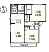 ヴィラージュ C 2LDKの間取り