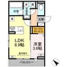 シンシア春日 1LDKの間取り