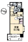 フラットリア御船 1LDKの間取り