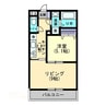 アルーア西町 1LDKの間取り