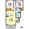 クレア 2LDKの間取り