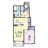 マナ　マルベリーＢ 1LDKの間取り