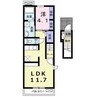 ブルースカイ　本庄 1LDKの間取り