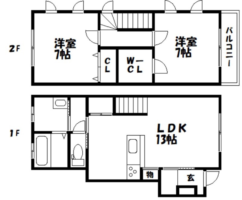 間取図 セリパープ津之郷　西　C