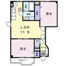ルミエールＡ 2LDKの間取り