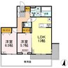 D-ROOMフィオーレ 2LDKの間取り
