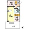 D-ROOMフィオーレ 2LDKの間取り