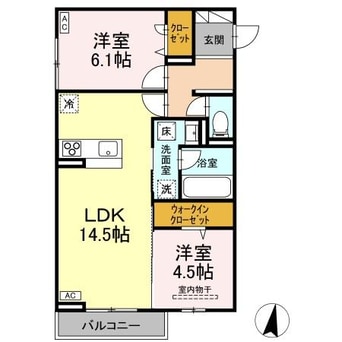 間取図 D-ROOMフィオーレ