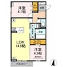 D-ROOMフィオーレ 2LDKの間取り