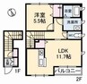 シルフィード山波　Ａ棟 1LDKの間取り