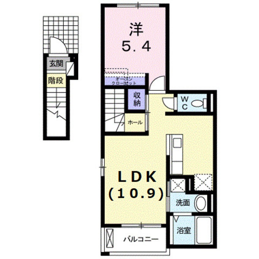 間取図 パステル