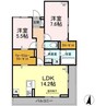 Ｄ-ｒｅｓｉｄｅｎｃｅ西町 2LDKの間取り