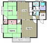シャイン沖野上C 3DKの間取り