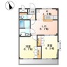 ランドマーク曙　壱番館 2LDKの間取り