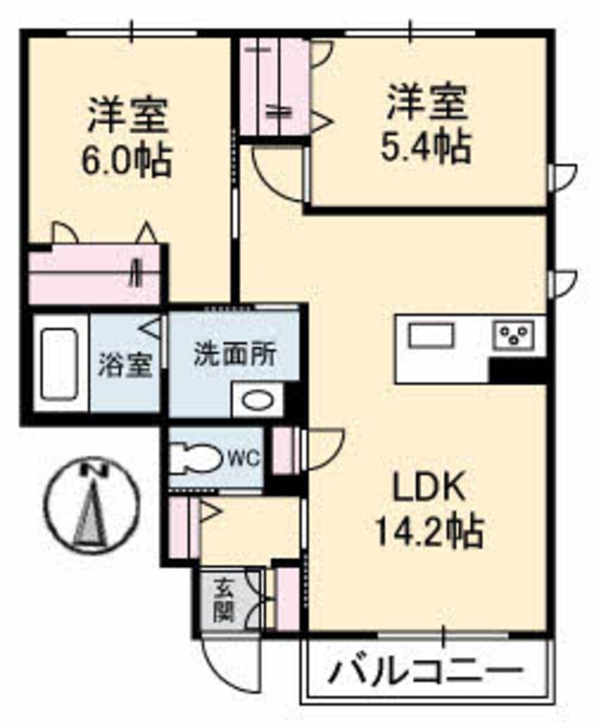 間取図 シャーメゾン中津原