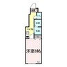 ガーデンヒルズ長者町 1Kの間取り