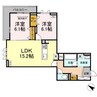 ボン･メゾン東福山 2LDKの間取り