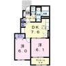 リバサイド　Ａ 2DKの間取り