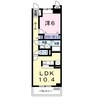 ベルフロンテ 1LDKの間取り