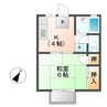 パナハイツクラタＡ 1Kの間取り